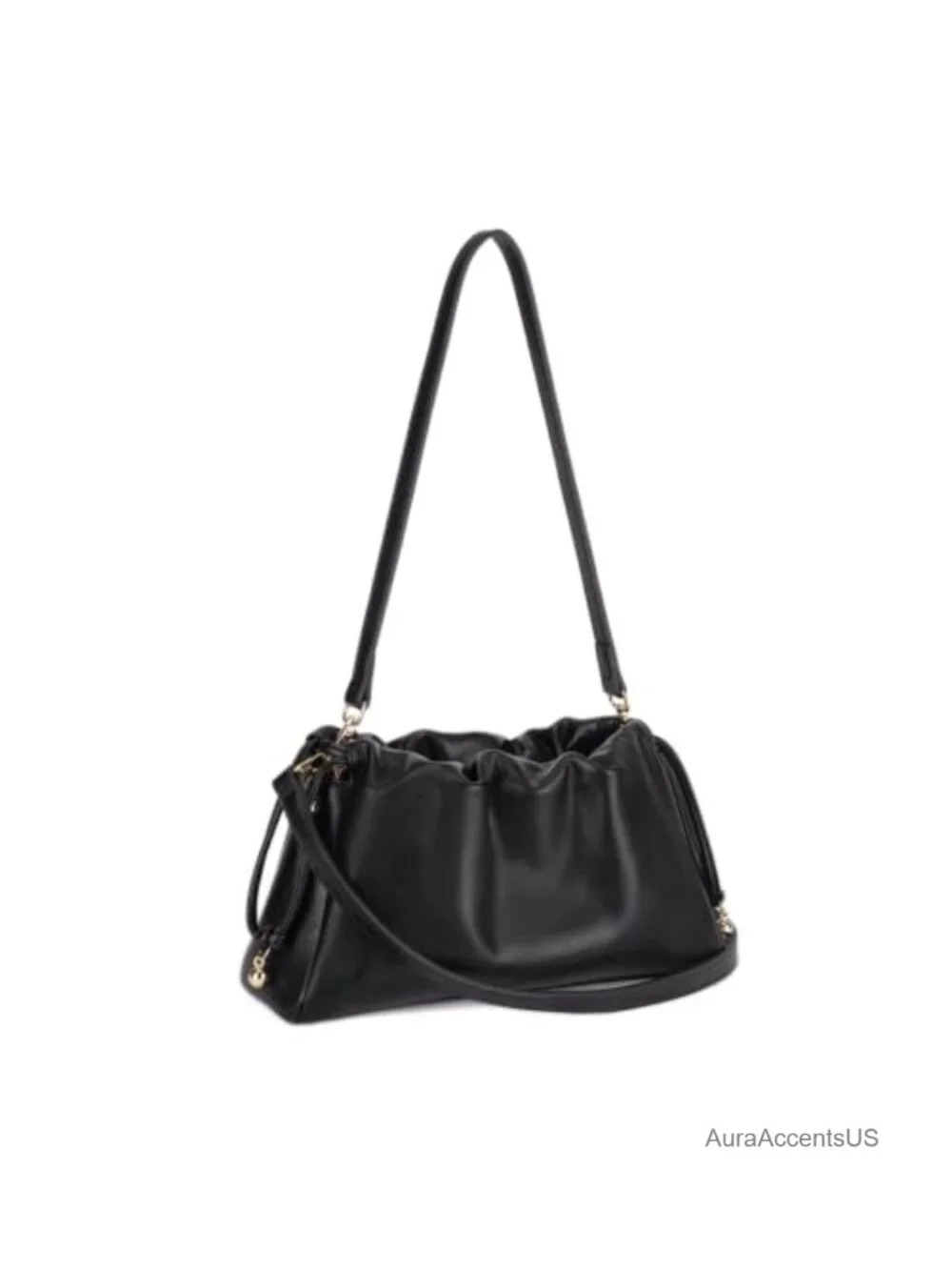 Faux Leather Hobo Shoulder Bag for Women Trendy Underarm Crossbody Purse with